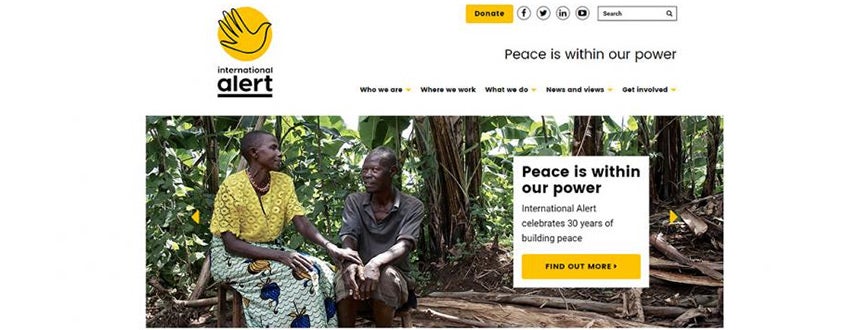 Case Study: New-look website celebrates 30 years of building peace