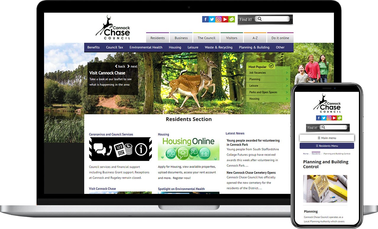Cannock Chase District Council website