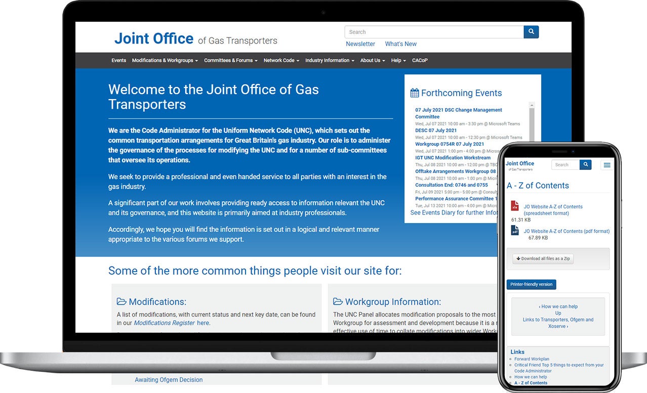 Joint Office of Gas Transporters website