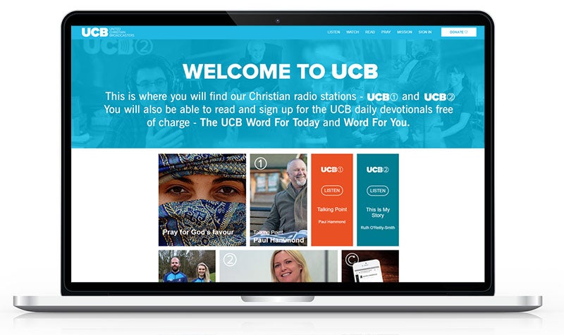 UCB website homepage