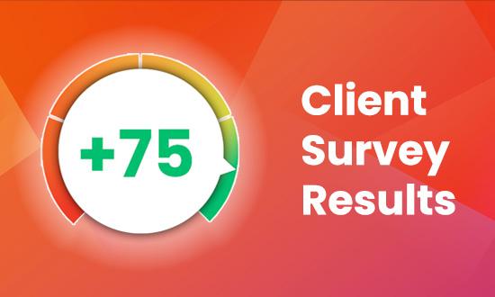 Adaptive client survey results and net promoter score